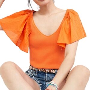 Anthropologie Maeve Ribbed Blouse